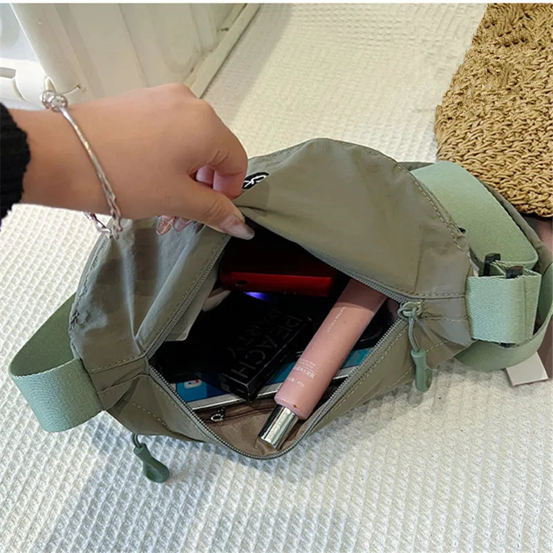 Nylon Crossbody Shoulder Bag – Japanese Style Dumpling Bag