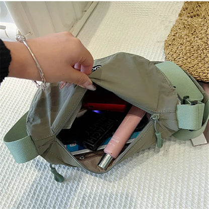 Nylon Crossbody Shoulder Bag – Japanese Style Dumpling Bag