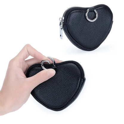 Leather Purse Lady Creative Love Earphones Coin Storage Bag Schoolbag Pendant Mini Simple Small