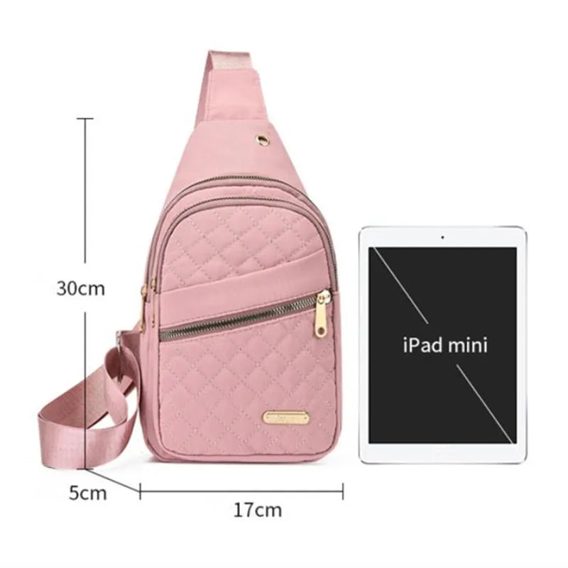 Quilted Crossbody Sling Bag – Lightweight Women's Chest Bag