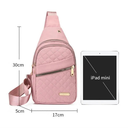 Quilted Crossbody Sling Bag – Lightweight Women's Chest Bag