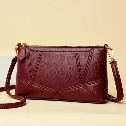 Large-Capacity Single-Shoulder Crossbody Bag Soft Leather Mobile Phone Storage Loose Change Clutch