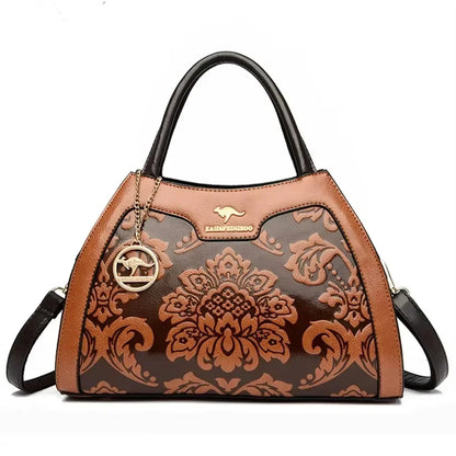 Luxury Embossed Leather Handbag for Women – Crossbody Shoulder Bag