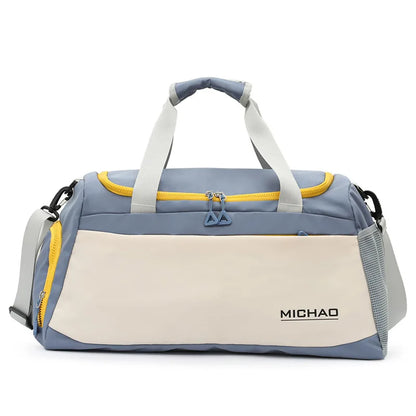 Multi Pocket Gym Duffle Bag Waterproof Versatile Sports Bag Wet Dry Separation Pocket Large Capacity
