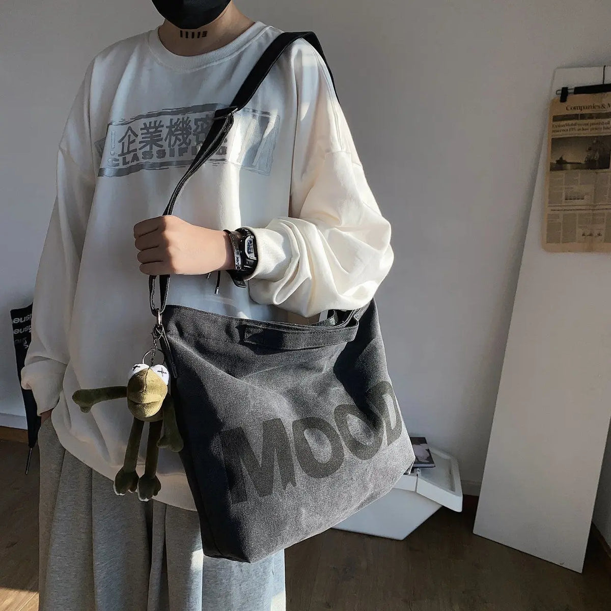 Canvas Crossbody Bag for Women – Large Capacity Messenger Bag