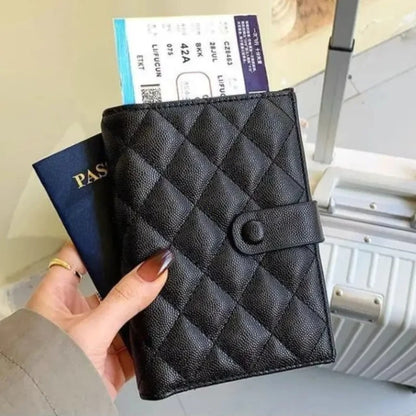 Leather Passport Holder Covers Case Multi-Functional Travel Credit Card Wallet Cute Book Women Hasp