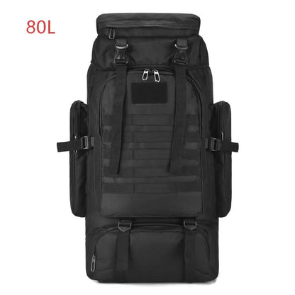100l Large Mountaineering Backpack Outdoor Climbing Bag Tactical Rucksack Hiking Camping Travel