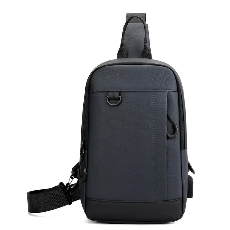 Men S Large Capacity Leisure Cross Body Oxford Cloth Waterproof Hand Shoulder Bag - Waterproof