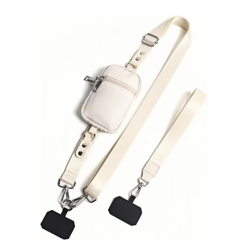 Adjustable Crossbody Phone Bag Detachable Lanyard Multi-Functional Cases Rfid Blocking Zipper Wallet