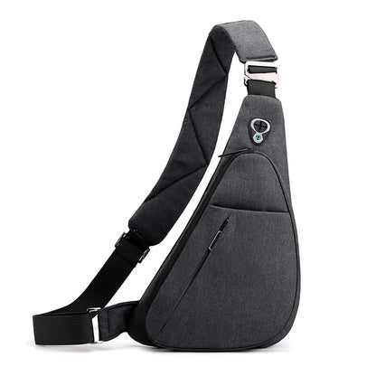 Men S Large-Capacity Single-Shoulder Chest Bag Casual Commuting Small Backpack Reflective Waterproof