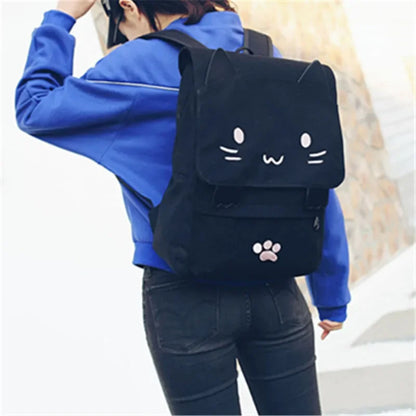 Cute 3D Cat Backpack – Large Capacity Kawaii School Bag