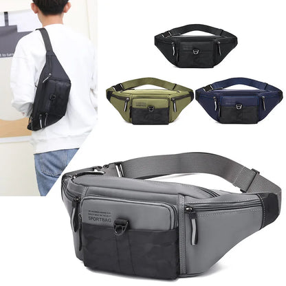Oxford Waterproof Waist Bag Sports Running Mobile Phone Storage Large Capacity Multifunctional