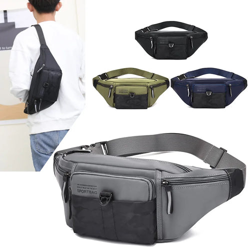 Oxford Waterproof Waist Bag Sports Running Mobile Phone Storage Large Capacity Multifunctional