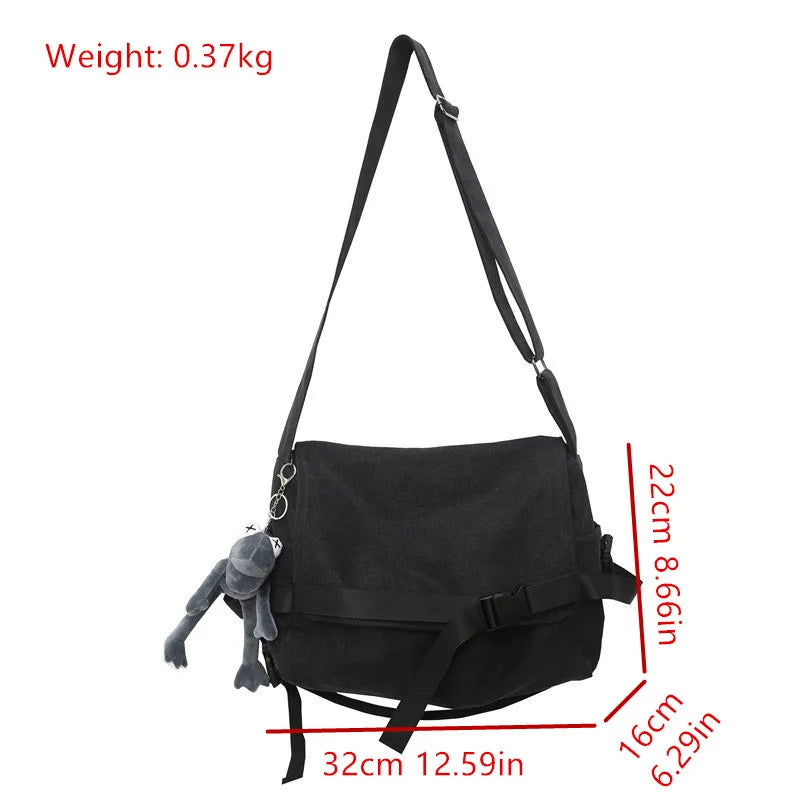 Canvas Messenger Bag – Men's Casual Crossbody Shoulder Bag