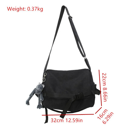 Canvas Messenger Bag – Men's Casual Crossbody Shoulder Bag