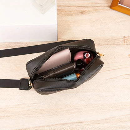 Quilted Crossbody Bag – Mini PU Leather Shoulder & Phone Purse