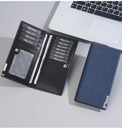 Men S Long Wallet Youth Business Multi-Slot Snap Wallet