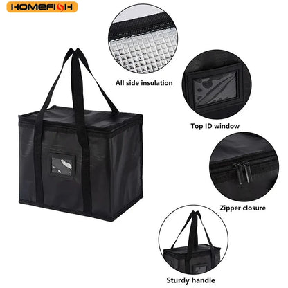 Homefish Insulated Lunch Bags Food Storage Container Convenient Takeaway Delivery Tote Pouch Durable