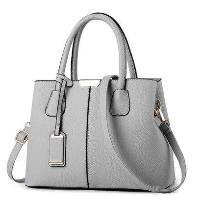 Large Capacity PU Leather Tote Handbag with Crossbody Strap
