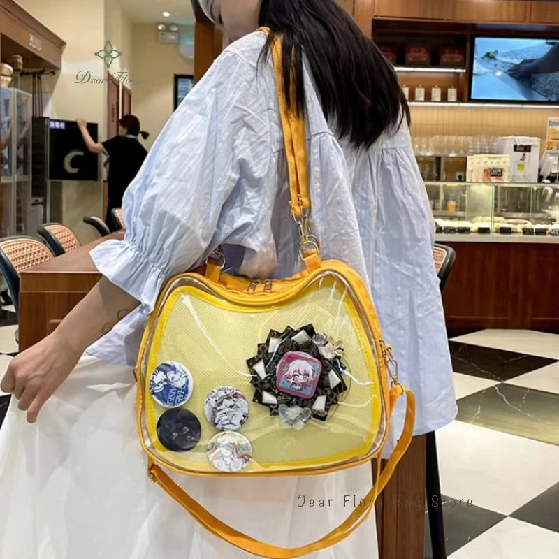 Cat-Shaped Ita Bag – Transparent Crossbody Shoulder Bag