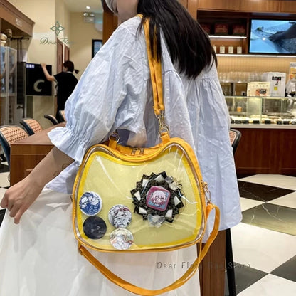 Cat-Shaped Ita Bag – Transparent Crossbody Shoulder Bag