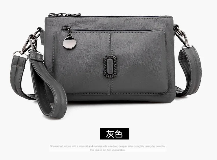 Simple Large-Capacity Shoulder Bag Women S Versatile Soft Leather Small Square Bag - Soft