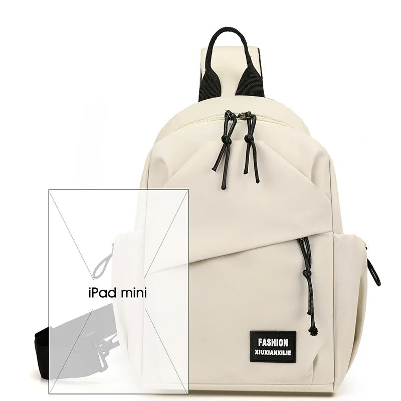Men S Women Nylon Waterproof Travel Crossbody Simple Large Capacity Shoulder Bag - Waterproof