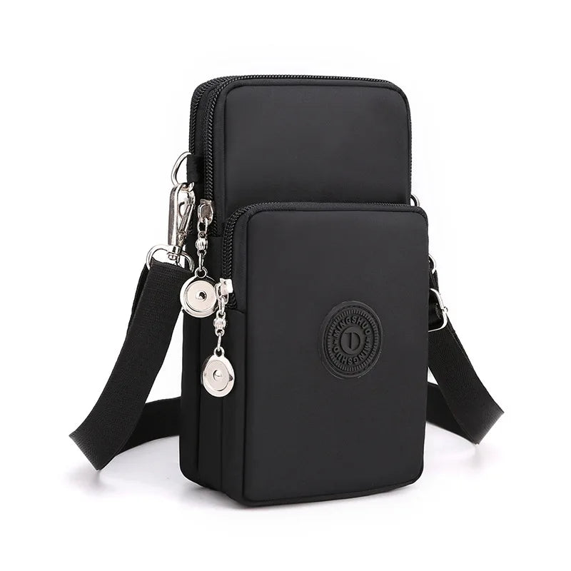 Crossbody Phone Bag with Headphone Hole & Adjustable Strap