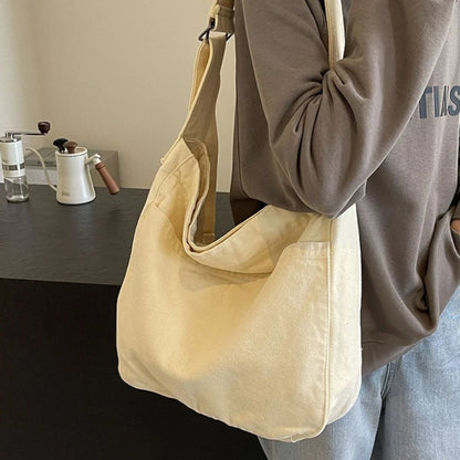 Canvas Crossbody Hobo Bag – Large Capacity Casual Shoulder Bag