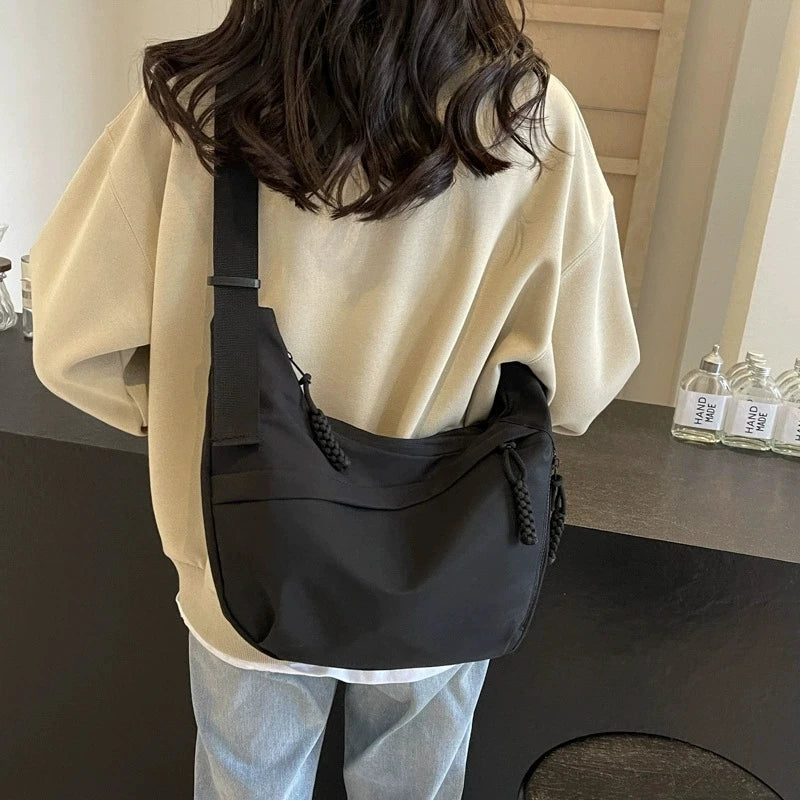 Nylon Crossbody Dumpling Bag – Large Capacity Shoulder Bag