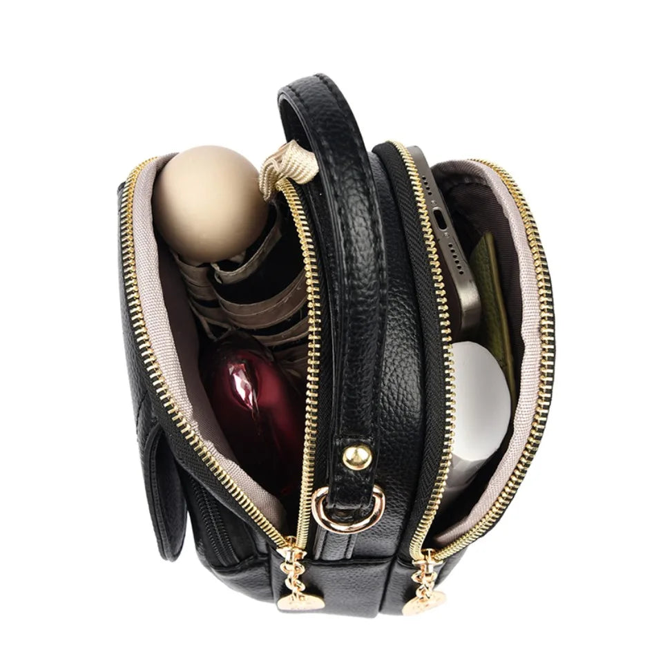 Mini PU Leather Crossbody Bag for Women