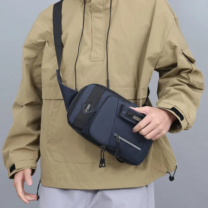 Casual Chest Bag Men Portable Diagonal Cross Student Simple Large Capacity Waterproof Shoulder