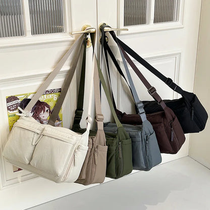Crossbody Bag with Dual Front Pockets – Large Capacity Shoulder Purse