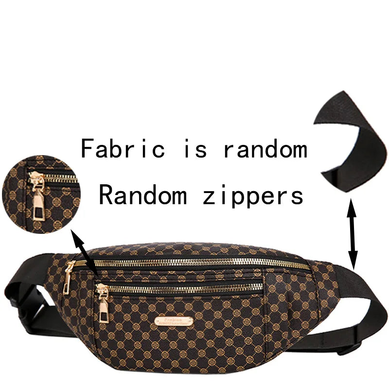 Practical Versatile Patterned Waist Bag Multi-Color Adjustable-Strap Lightweight Daily Use Casual