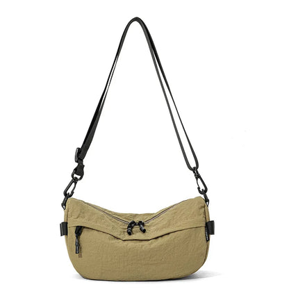 Water Repellent Lightweight Nylon Sling Bag Unisex Multi Pocket Crossbody Phone Shoulder Bag Hiking
