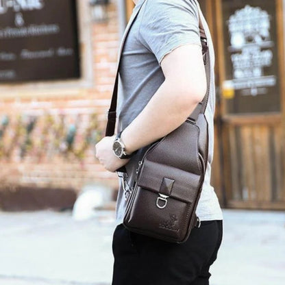 Men S Single Shoulder Cross-Body Bag Business Casual Leather Feeling Waterproof Wear-Resistant