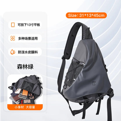 Oxford Cloth Men S Single-Shoulder Bag Casual Fashionable Large-Capacity Chest Bag Men - Waterproof