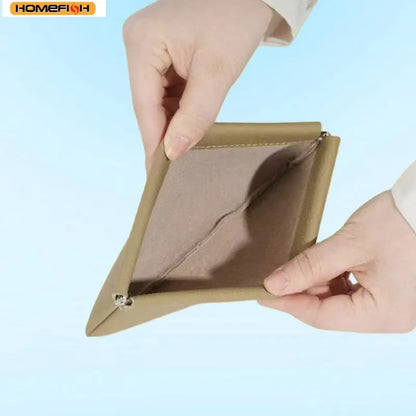 Homefish Storage Bag Pu Leather Long Wallet Passport Driver S License Document Holder Data Cable
