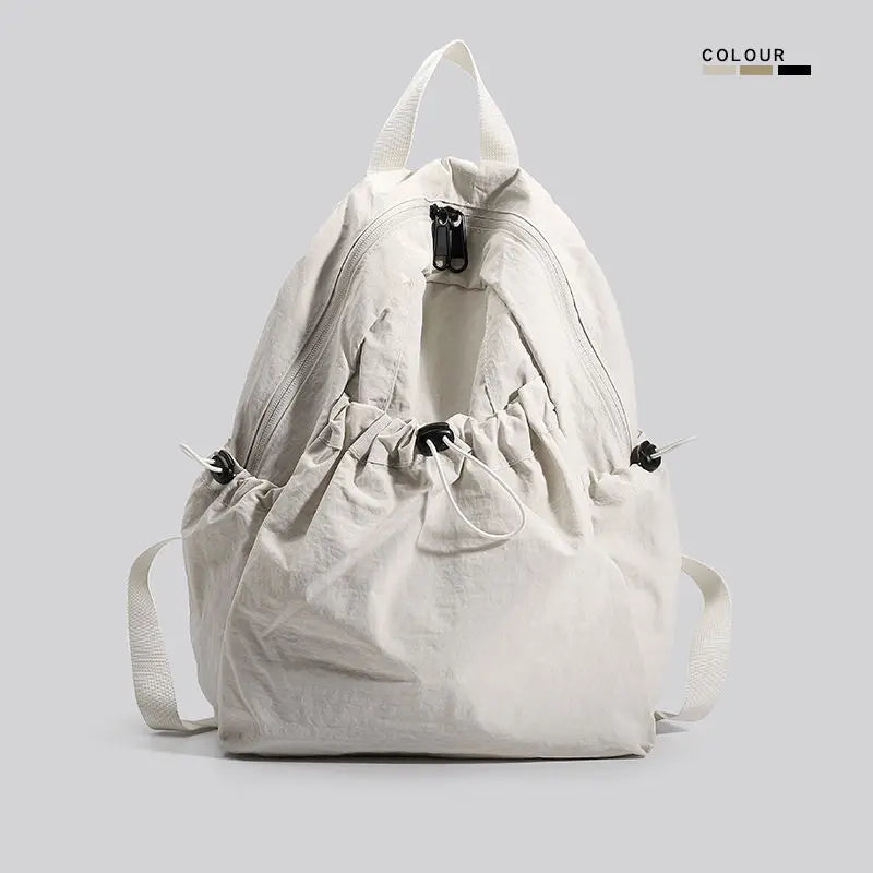 Drawstring Backpack with Multi-Pockets & Adjustable Straps