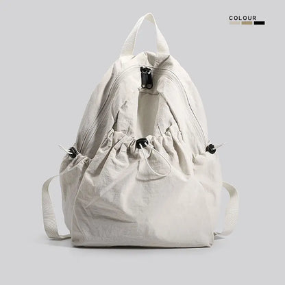 Drawstring Backpack with Multi-Pockets & Adjustable Straps
