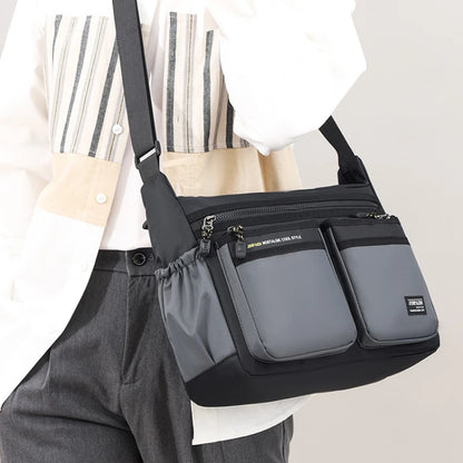 Men S Large Capacity Portable Multifunctional Shoulder Bag Casual Fashionable Simple Waterproof
