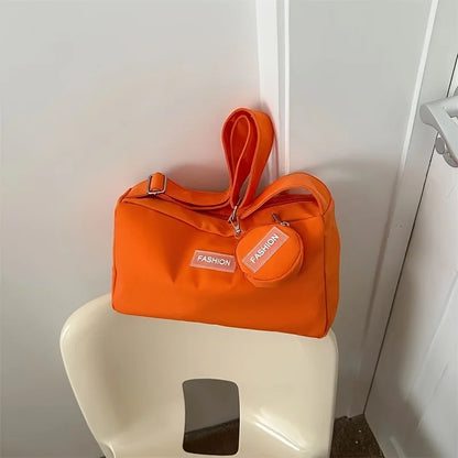 Nylon Crossbody Tote Bag for Women – Lightweight Sling Purse with Coin Pouch