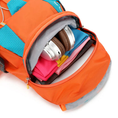 Waterproof Color Collision Nylon Cloth Outdoor Riding Cross-Country Mountaineering Backpack Light