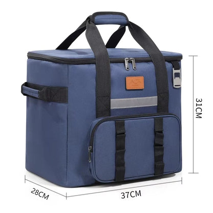 32l Thermal Food Carrier Bag Women Large Insulated Cooler Tote Zipper Portable Leakproof Picnic