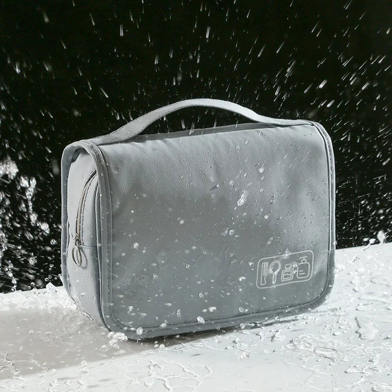 Hook Flip Cover Wash Bag Travel Waterproof Storage Makeup Large Capacity Ladies - Waterproof