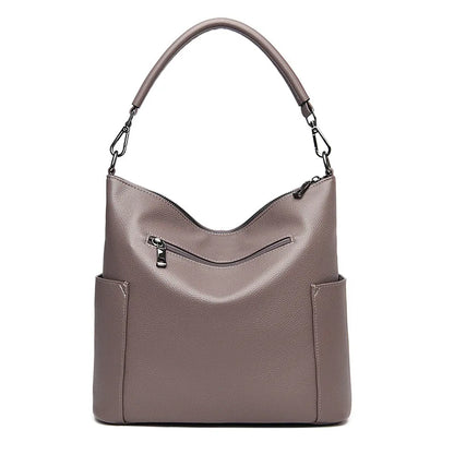 Large-Capacity Bucket Bag Women Soft Leather Hand-Held Large Bag Single-Shoulder Crossbody Bag