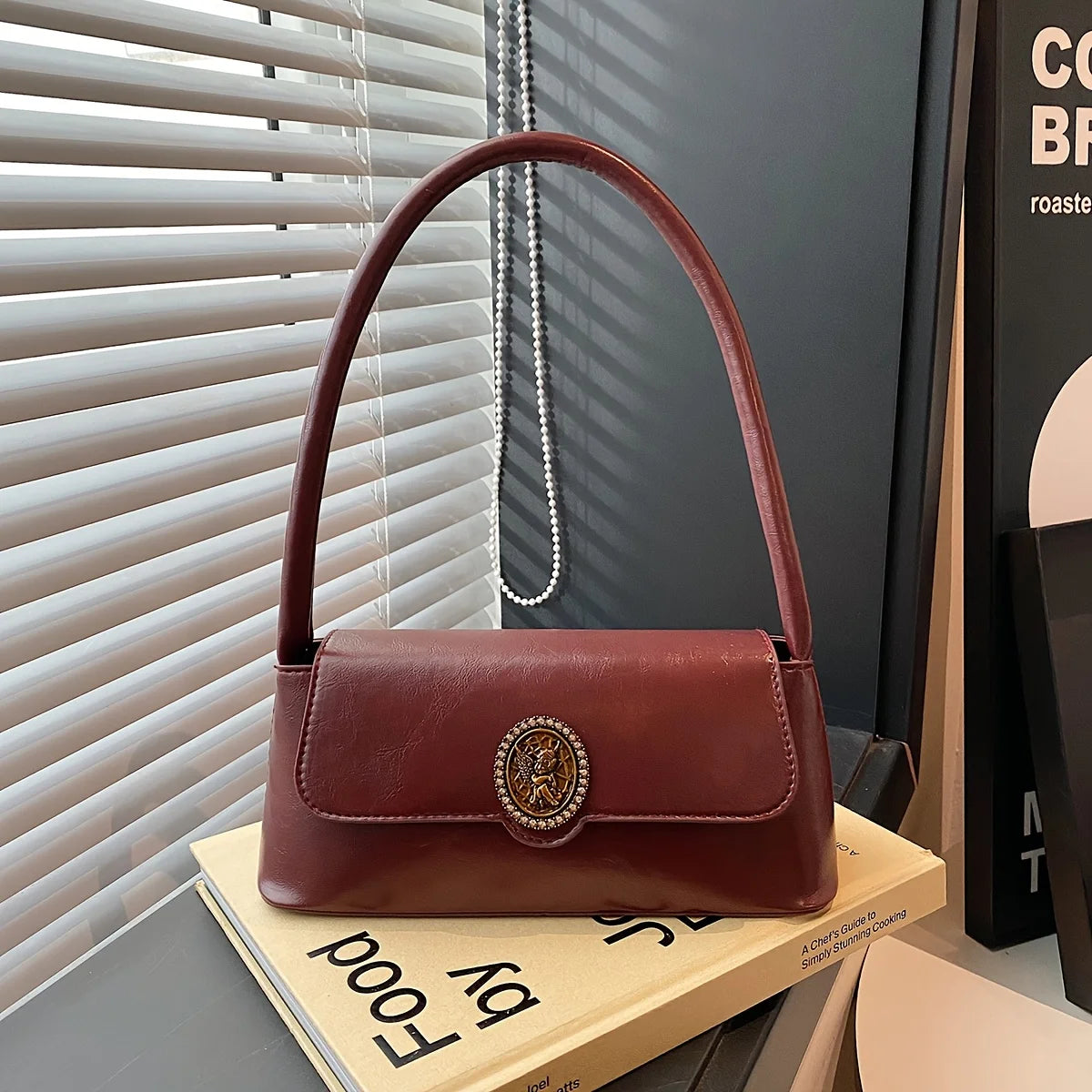 Vintage Mini Handbag - French Inspired Shoulder Tote Bag