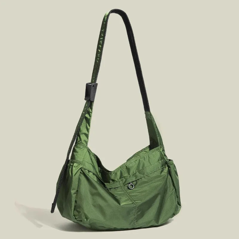 Large Capacity Casual Sport Tote Shoulder Bag Lightweight Waterproof Nylon Crossbody Bags Men Women