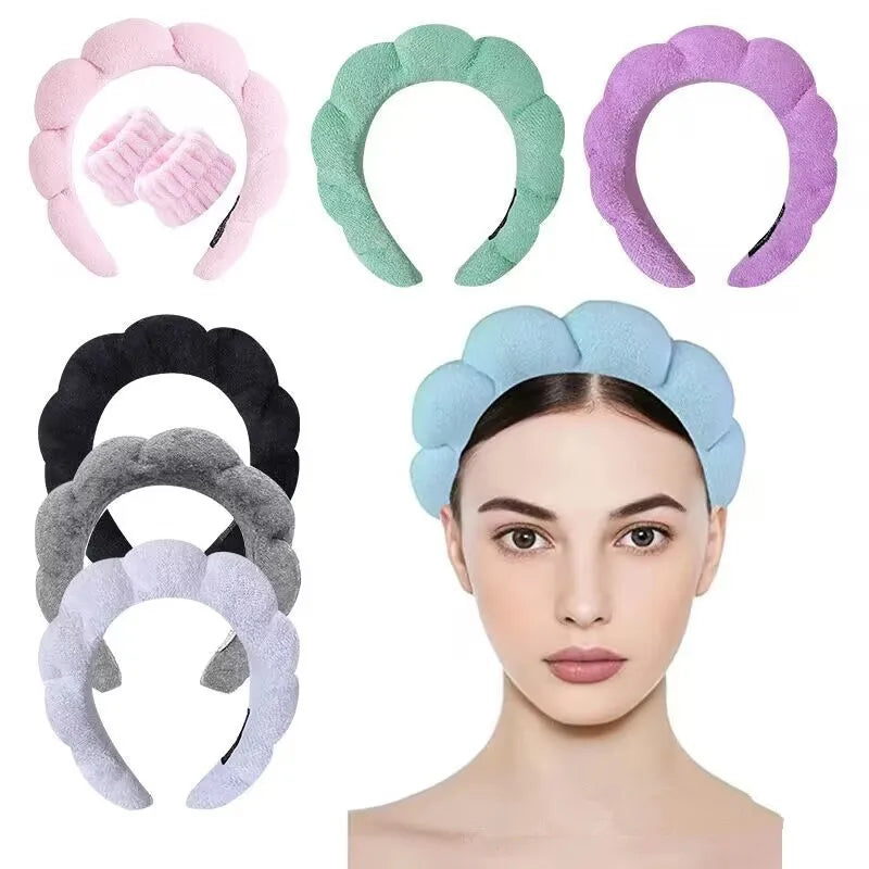 Puffy Spa Headband – Fluffy Terry Cloth Face Wash Hair Hoop