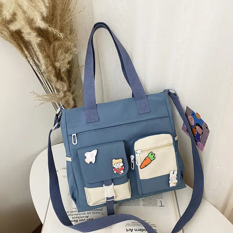 Designer School Handbag Messeng Bag Youth Teen Girls Tote Shoulder Large Capacity Nylon Women